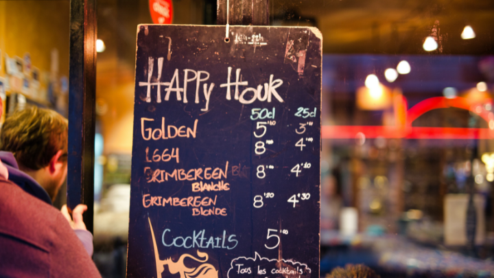 Affiche Happy hour bar