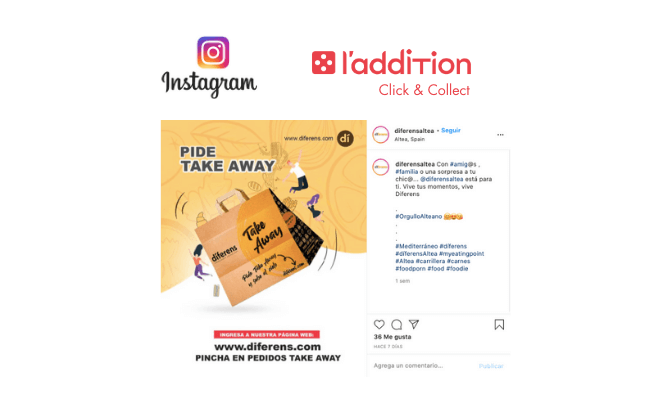 Take away restaurante instagram