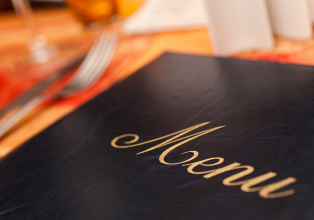 restaurant menu miniature