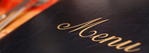 restaurant menu mise en avant